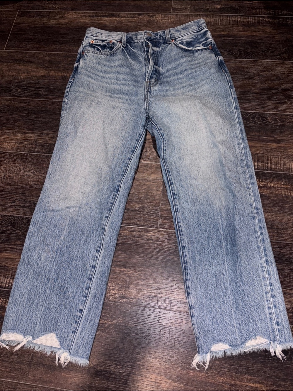 Pistola Cassie Super High Rise Light Blue Women's Straight-Leg Jeans